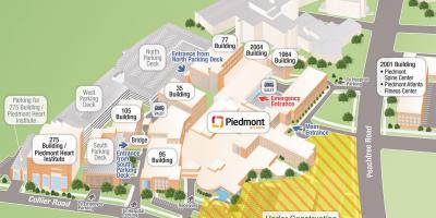 Piedmont эмнэлгийн газрын зураг