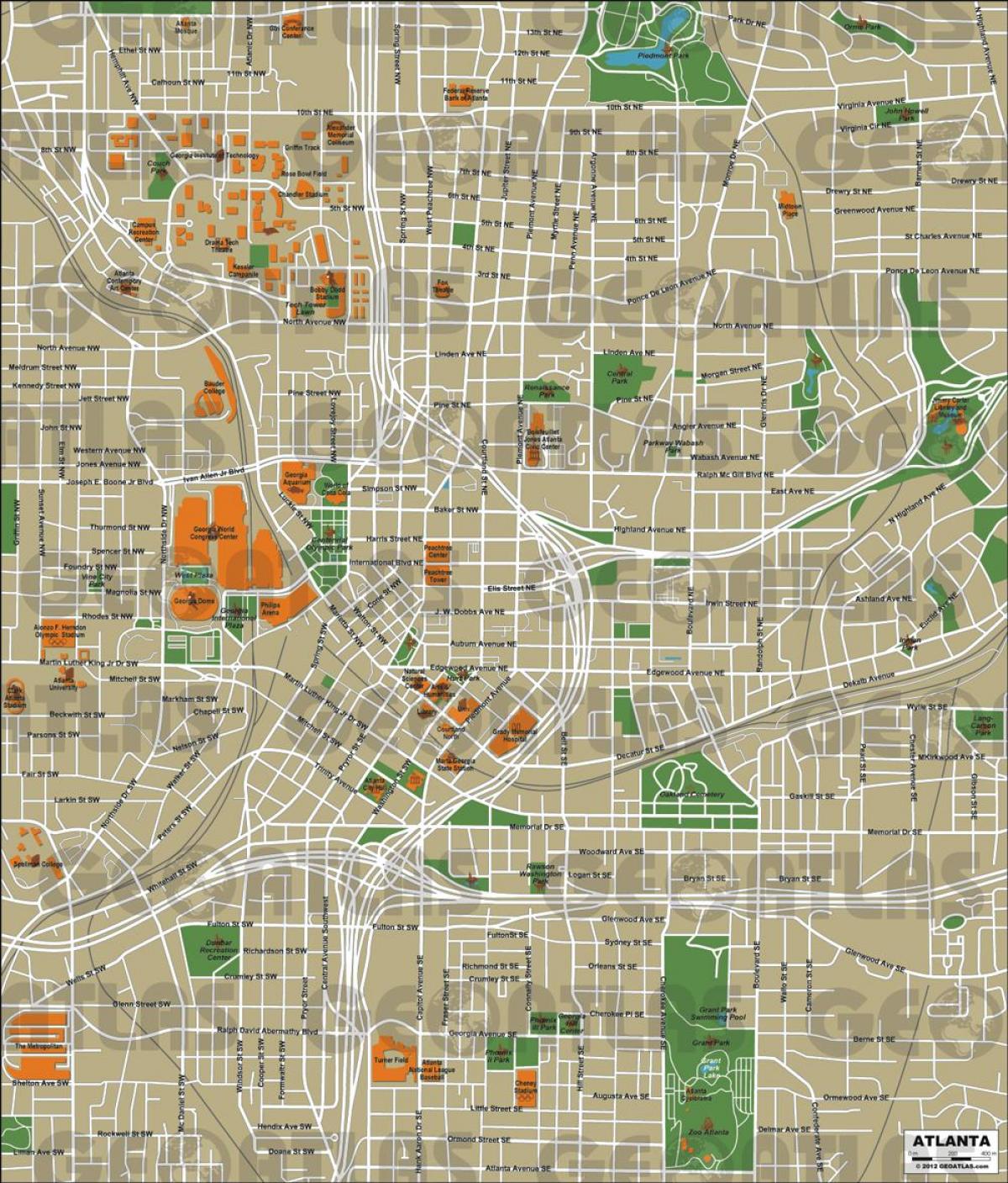 хотын Атланта газрын зураг