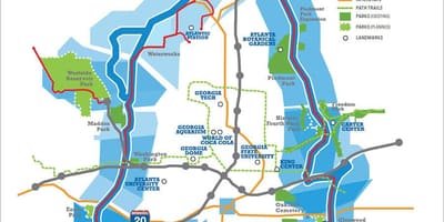 Beltline Атланта газрын зураг
